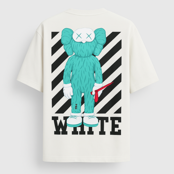 CAMISETA OFF-WHITE KAWS BRANCA - Imagem 2
